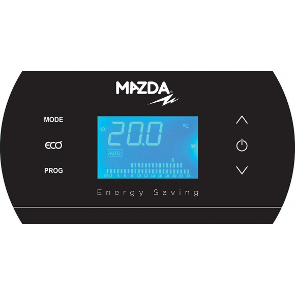 Mazda - Radiateur À Inertie En Pierre Naturelle - Dual Kherr Curve 2.0 Carre - 1500w Réglables - Silex Pearl