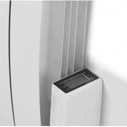 Radiateur À Inertie Fluide Galbé 1800w Varno - Thermostat Et Programmation Réglables - Blanc