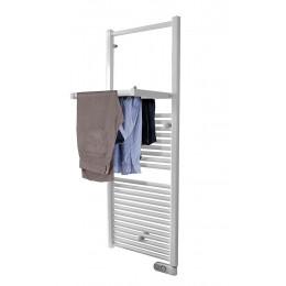 Xélance - Sèche-serviettes Rabattable - Thermostat Réglable - Blanc