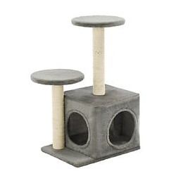 Arbre À Chat Avec Griffoirs En Sisal 60 Cm Gris - Accessoires Pour Chats - Meubles Pour Chats - Gris - Gris