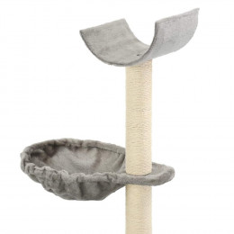 Arbre À Chat Avec Griffoirs En Sisal 105 Cm Gris - Accessoires Pour Chats - Meubles Pour Chats - Gris - Gris