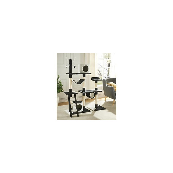 Arbre A Chat Paradis - 110x40x130cm - Noir Et Blanc