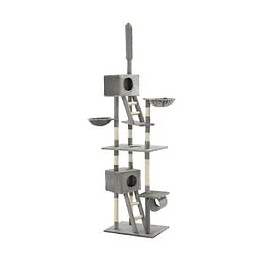 Arbre À Chat Avec Griffoirs En Sisal 230-260 Cm Gris - Accessoires Pour Chats - Meubles Pour Chats - Gris - Gris