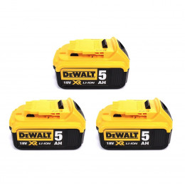 Pack 3 Batteries Dewalt Dcb184 18 V 5 Ah Xr Li-ion + Chargeur Dewalt Dcb115