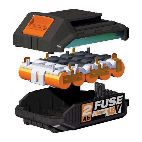 Batterie Lithium Ion 18 Volts 2ah Villager Fuse
