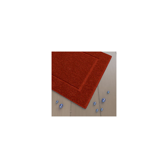 Tapis De Bain 60x90cm Antidérapant Et 100% Coton - Veloute Rouge
