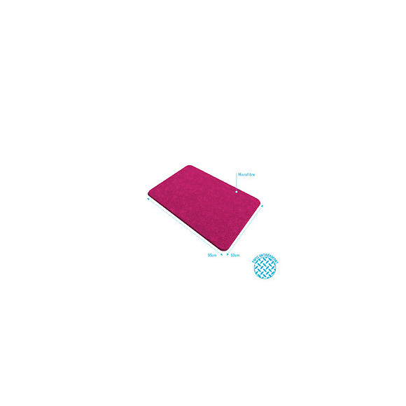 Tapis De Bain 60x90cm Antidérapant Et En Microfibre - Subtil Fuschia
