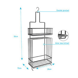 Valet Chrome Suspendu 50x20x10 - Lou