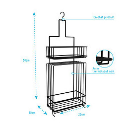 Valet Noir Suspendu 50x20x10 - Lou