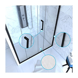Pack Paroi Porte De Douche + Receveur A Poser - 120x80 Coulissante -crush Moon 120x80