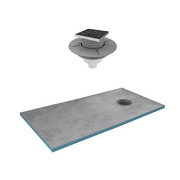 Bac Receveur De Douche À Carreler 160x90cm Recoupable Sur Mesure + Bonde Verticale - Rainy