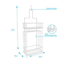 Valet Blanc Suspendu 50x20x10 - Lou