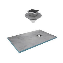 Bac Receveur De Douche À Carreler 140x90cm Recoupable Sur Mesure + Bonde Verticale - Rainy