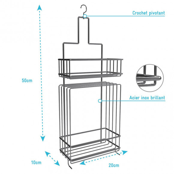 Valet Chrome Suspendu 50x20x10 - Lou