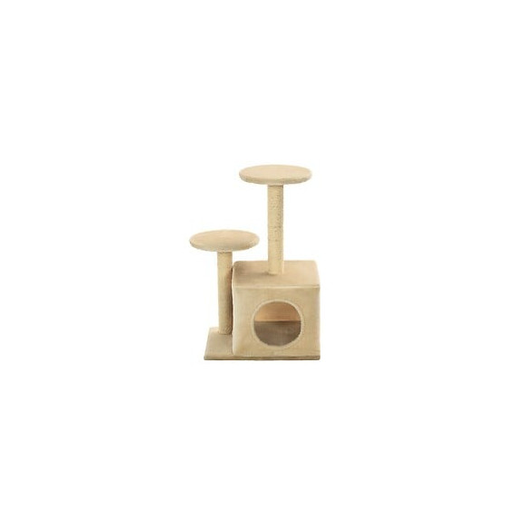 Arbre À Chat Avec Griffoir En Sisal 60 Cm Beige - Accessoires Pour Chats - Meubles Pour Chats - Beige - Beige