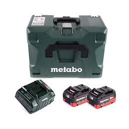 Pack Energie Metabo 2 Batterie 8,0 Ah Lihd + Chargeur Asc 145 + Coffret Metabox