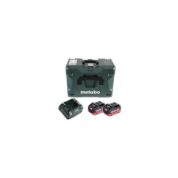 Pack Energie Metabo 2 Batterie 8,0 Ah Lihd + Chargeur Asc 145 + Coffret Metabox