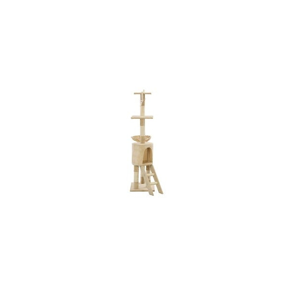 Arbre À Chat Avec Griffoirs En Sisal 138 Cm Beige - Accessoires Pour Chats - Meubles Pour Chats - Beige - Beige