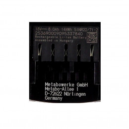 Pack Energie Metabo 2 Batterie 8,0 Ah Lihd + Chargeur Asc 145 + Coffret Metabox