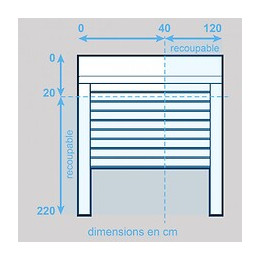 Volet Roulant Pvc H220 Cm X L120 Cm Sangle
