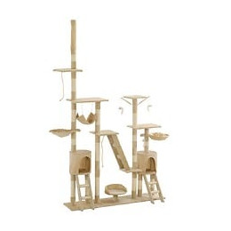 Arbre À Chat Avec Griffoirs En Sisal 230-250 Cm Beige - Accessoires Pour Chats - Meubles Pour Chats - Beige - Beige