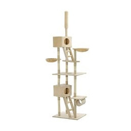 Arbre À Chat Avec Griffoirs En Sisal 230-260 Cm Beige - Accessoires Pour Chats - Meubles Pour Chats - Beige - Beige
