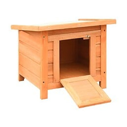 Maison De Chat Pin Massif Et Sapin 50 X 46 X 43,5 Cm - Brun - Accessoires Pour Chats - Meubles Pour Chats - Brun - Brun