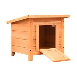 Maison De Chat Pin Massif Et Sapin 50 X 46 X 43,5 Cm - Brun - Accessoires Pour Chats - Meubles Pour Chats - Brun - Brun