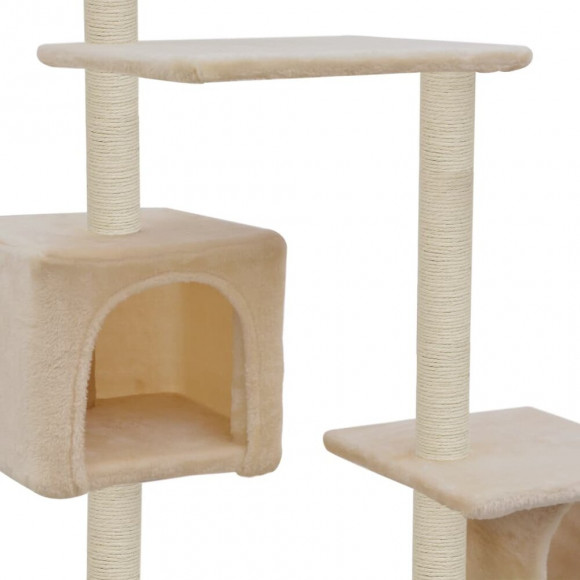 Arbre À Chat Avec Griffoirs En Sisal 260 Cm Beige - Accessoires Pour Chats - Meubles Pour Chats - Beige - Beige