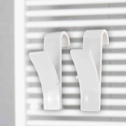 Crochet Pour Sèche Serviette Blanc 2 Pcs