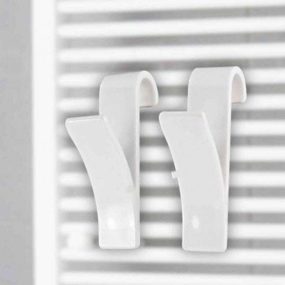 Crochet Pour Sèche Serviette Blanc 2 Pcs