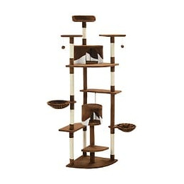 Arbre À Chat Avec Griffoirs En Sisal 203 Cm Marron Et Blanc - Accessoires Pour Chats - Meubles Pour Chats - Multicolore - Mult