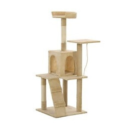 Arbre À Chat Avec Griffoirs En Sisal 120 Cm Beige - Accessoires Pour Chats - Meubles Pour Chats - Beige - Beige