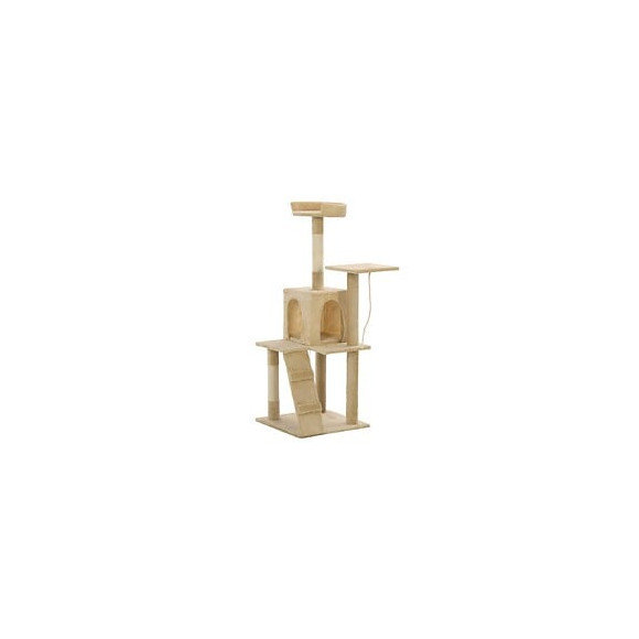 Arbre À Chat Avec Griffoirs En Sisal 120 Cm Beige - Accessoires Pour Chats - Meubles Pour Chats - Beige - Beige