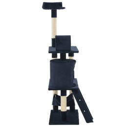 Arbre À Chat Avec Griffoirs En Sisal 140 Cm Bleu Foncé - Accessoires Pour Chats - Meubles Pour Chats - Bleu - Bleu