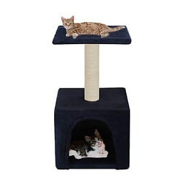 Arbre À Chat Avec Griffoir En Sisal 55 Cm Bleu Foncé - Accessoires Pour Chats - Meubles Pour Chats - Bleu - Bleu