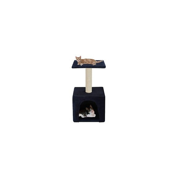 Arbre À Chat Avec Griffoir En Sisal 55 Cm Bleu Foncé - Accessoires Pour Chats - Meubles Pour Chats - Bleu - Bleu
