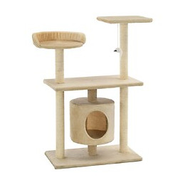 Arbre À Chat Avec Griffoir En Sisal 95 Cm Beige - Accessoires Pour Chats - Meubles Pour Chats - Beige - Beige