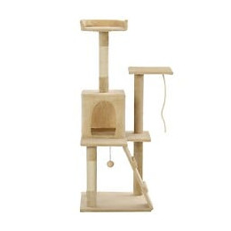 Arbre À Chat Avec Griffoirs En Sisal 120 Cm Beige - Accessoires Pour Chats - Meubles Pour Chats - Beige - Beige