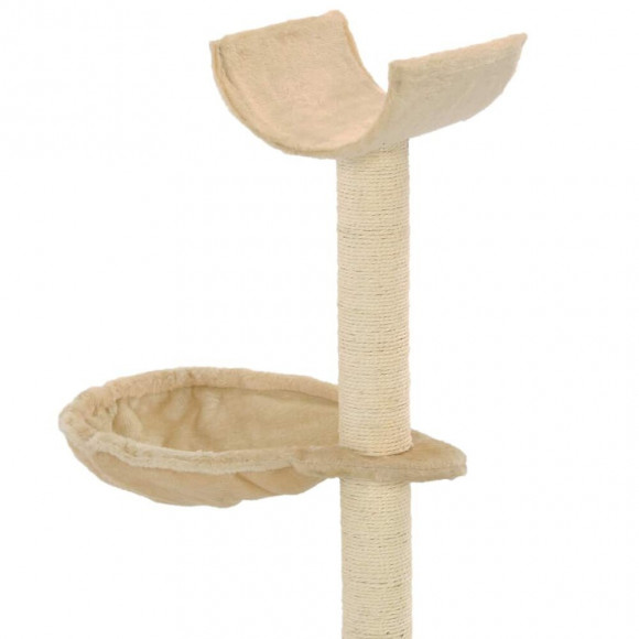 Arbre À Chat Avec Griffoirs En Sisal 105 Cm Beige - Accessoires Pour Chats - Meubles Pour Chats - Beige - Beige