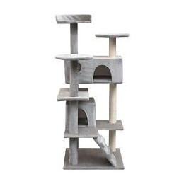 Arbre À Chat Avec Griffoirs En Sisal 125 Cm Gris - 170475 - Gris