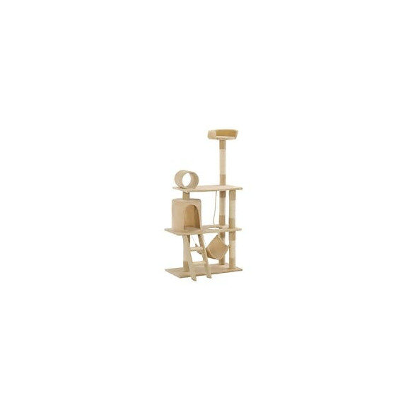 Arbre À Chat Avec Griffoirs En Sisal 140 Cm Beige - Accessoires Pour Chats - Meubles Pour Chats - Beige - Beige