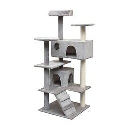Arbre À Chat Avec Griffoirs En Sisal 125 Cm Gris - 170475 - Gris