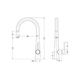 Fame Mitigeur Évier À Douchette Chromé