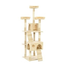 Arbre À Chat Avec Griffoirs En Sisal 170 Cm Beige - Accessoires Pour Chats - Meubles Pour Chats - Beige - Beige