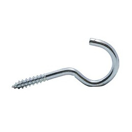 Crochet À Visser Zingué Filet Bois Vissal 3,5x20mm  Lot De 9 Crochets