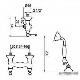 Dorian Melangeur Douche Chrome Webert