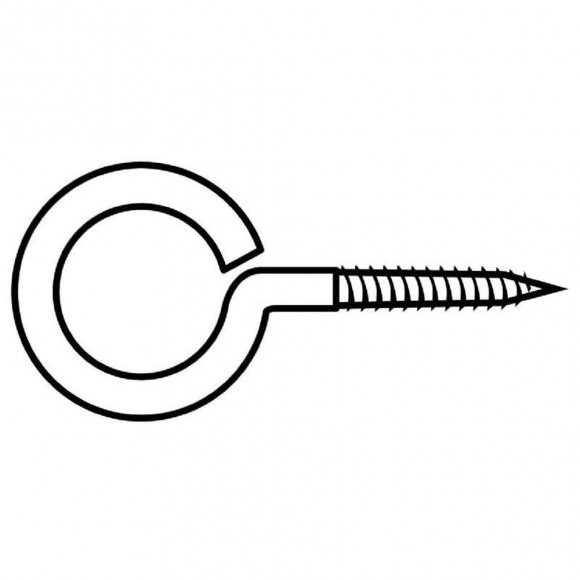 Piton À Visser Zingué Filet Bois Vissal 5x35mm  Lot De 4 Pitons