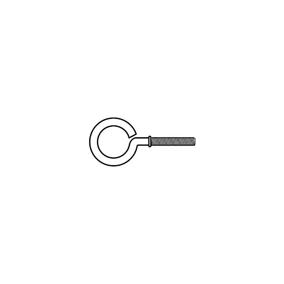 Piton À Visser Zingué Filet Métrique Vissal 5x40mm  Lot De 4 Pitons