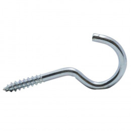 Crochet À Visser Zingué Filet Bois Vissal 6x50mm  Lot De 2 Crochets